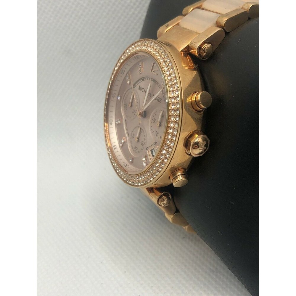 Michael Kors MK5896 Womens Stainless Steel Acetat - Picture 2 of 9